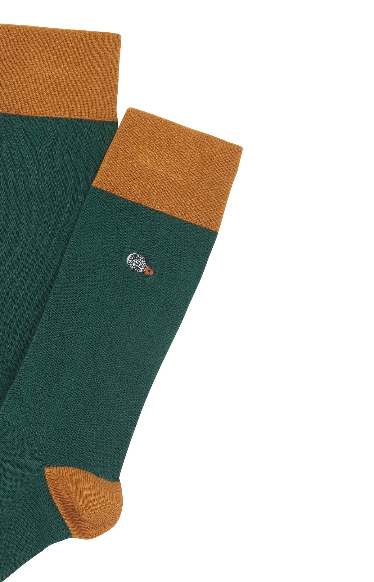 Chaussettes Homme brodées Hérisson Vert 2