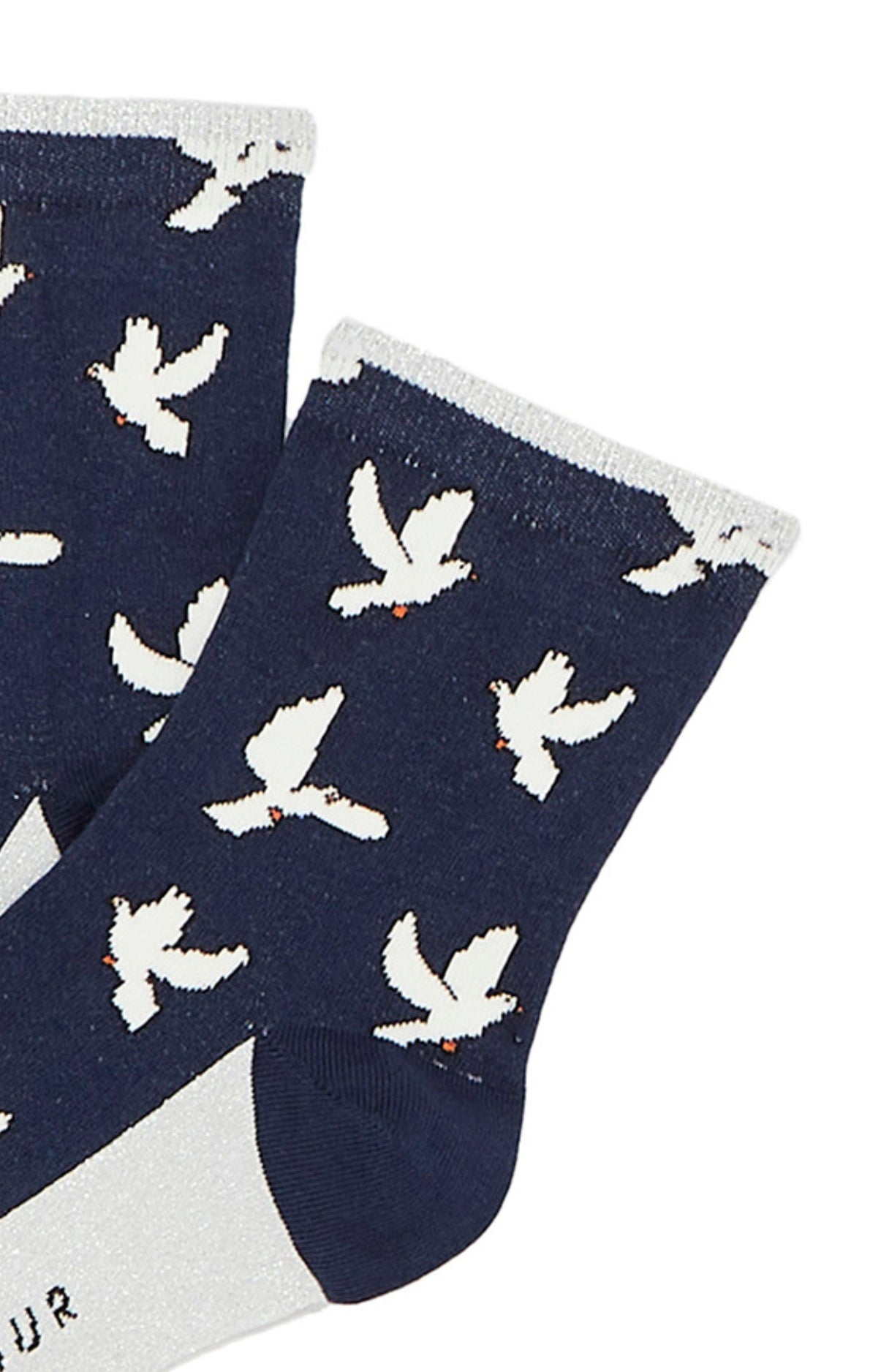 Chaussettes Femme Colombes Marine 2