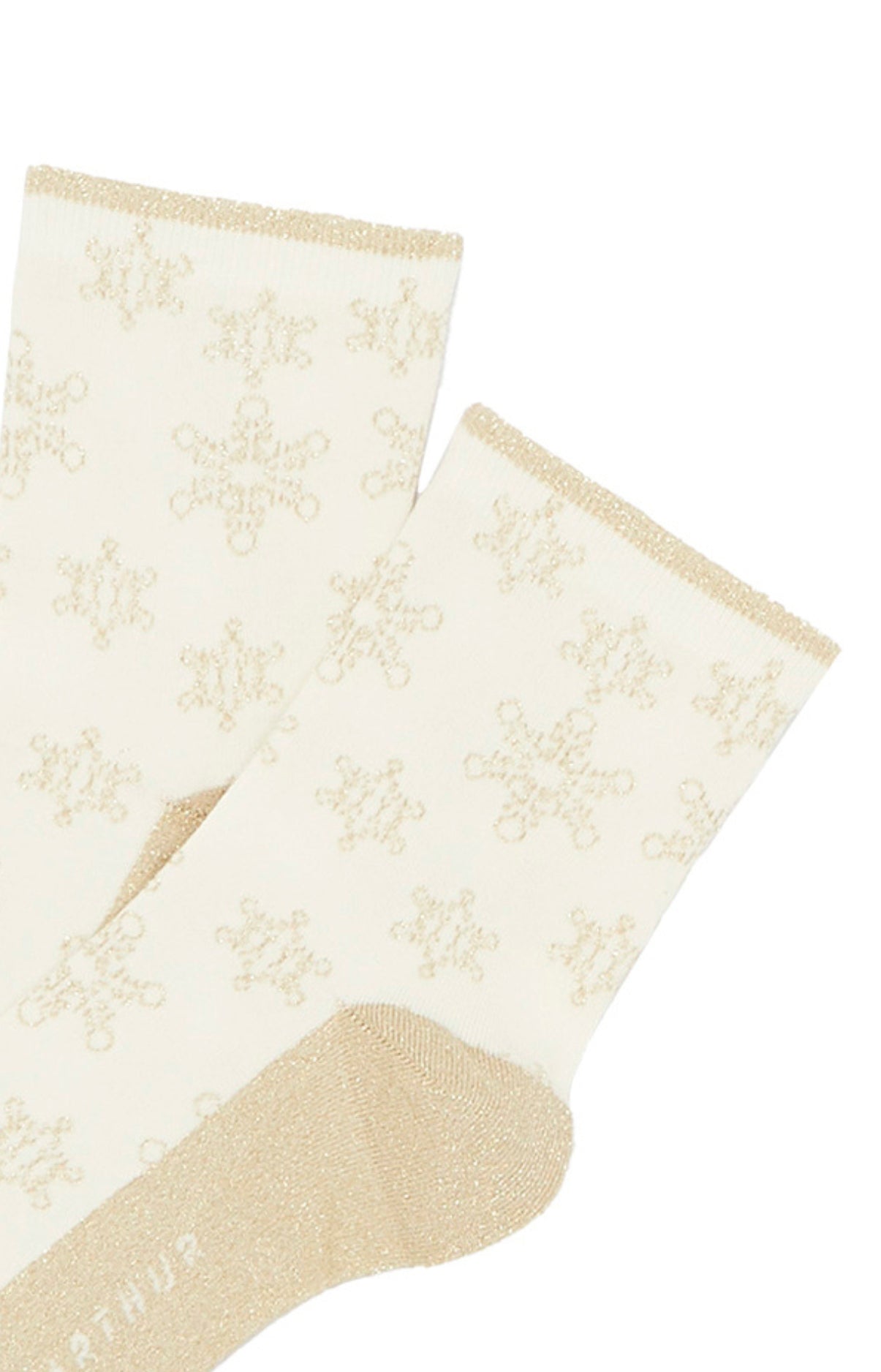 Chaussettes Femme Flocon Blanc et Ivoire 2
