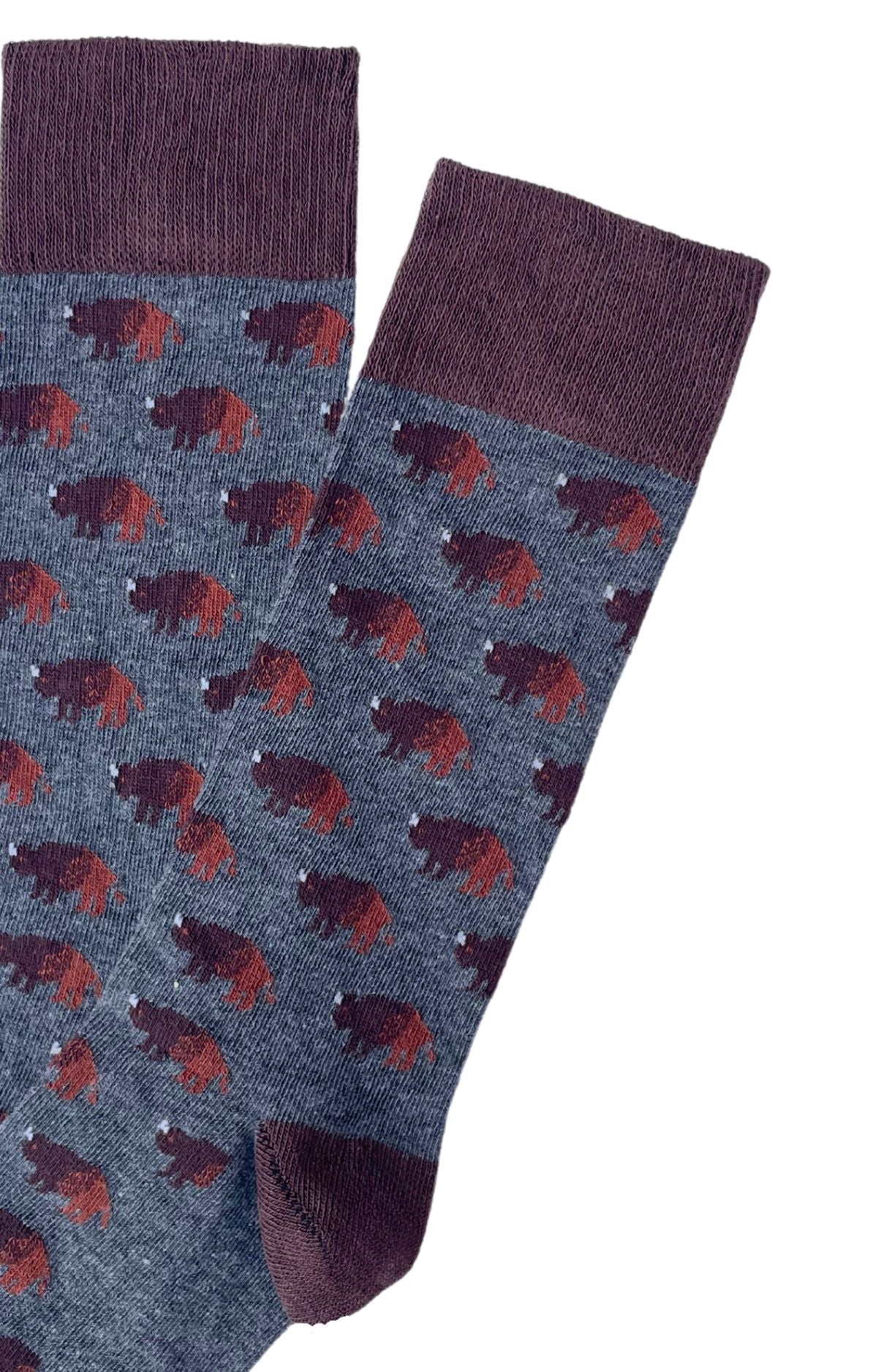 Chaussettes Homme Bison Gris 2