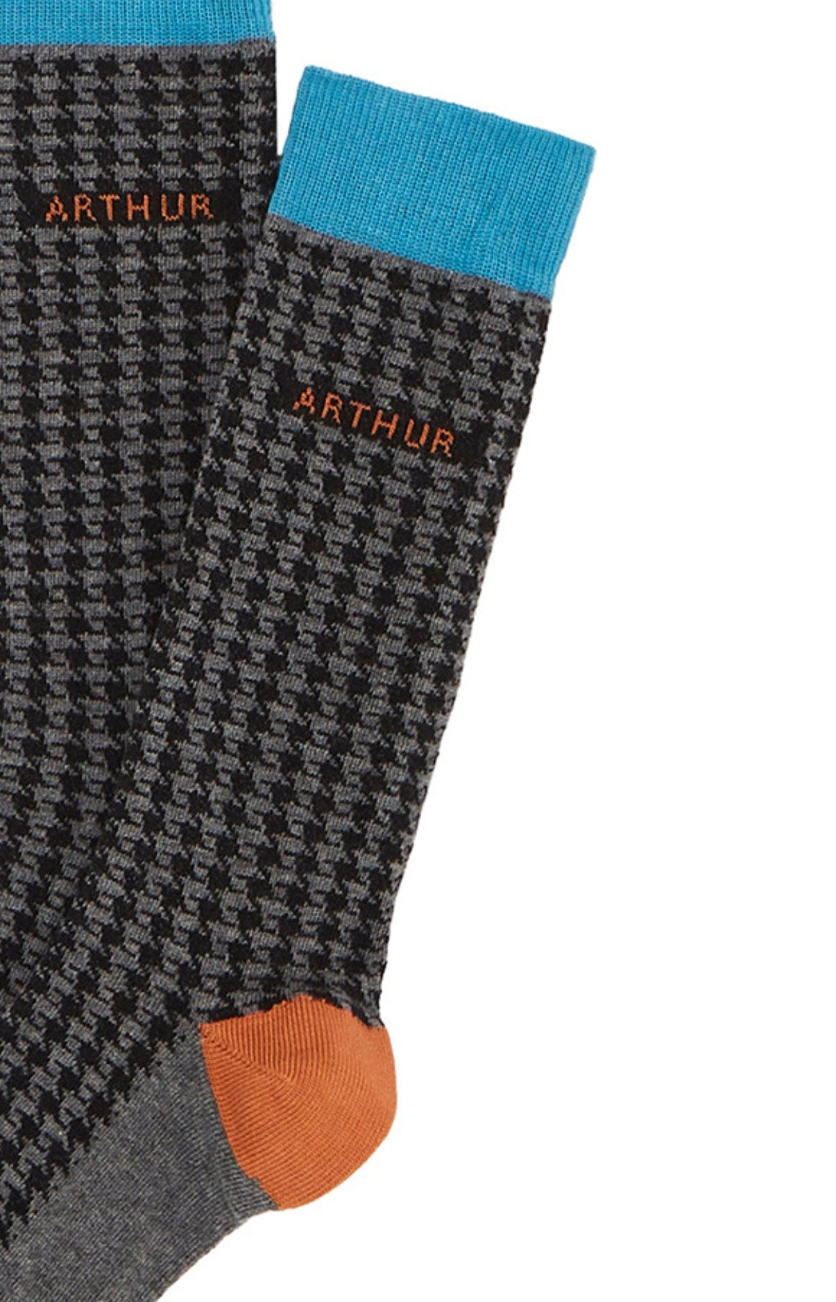 Chaussettes Homme Pied de Poule Noir 4