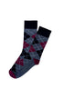 Chaussettes Homme Carreaux Violet et Bordeaux 3