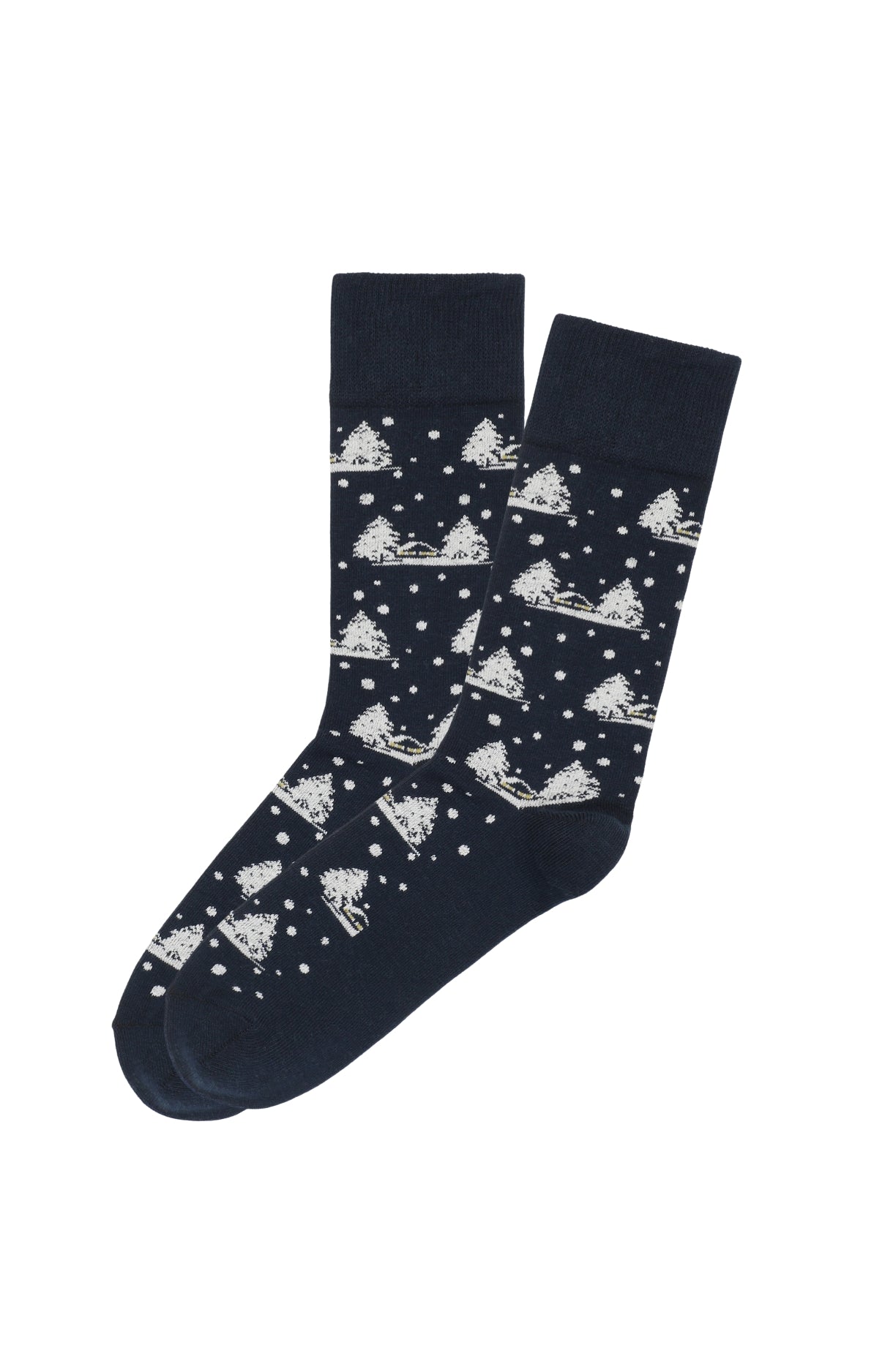Chaussettes homme marine montagne neige 1