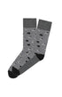 Chaussettes homme rayé gris vache campagne 1