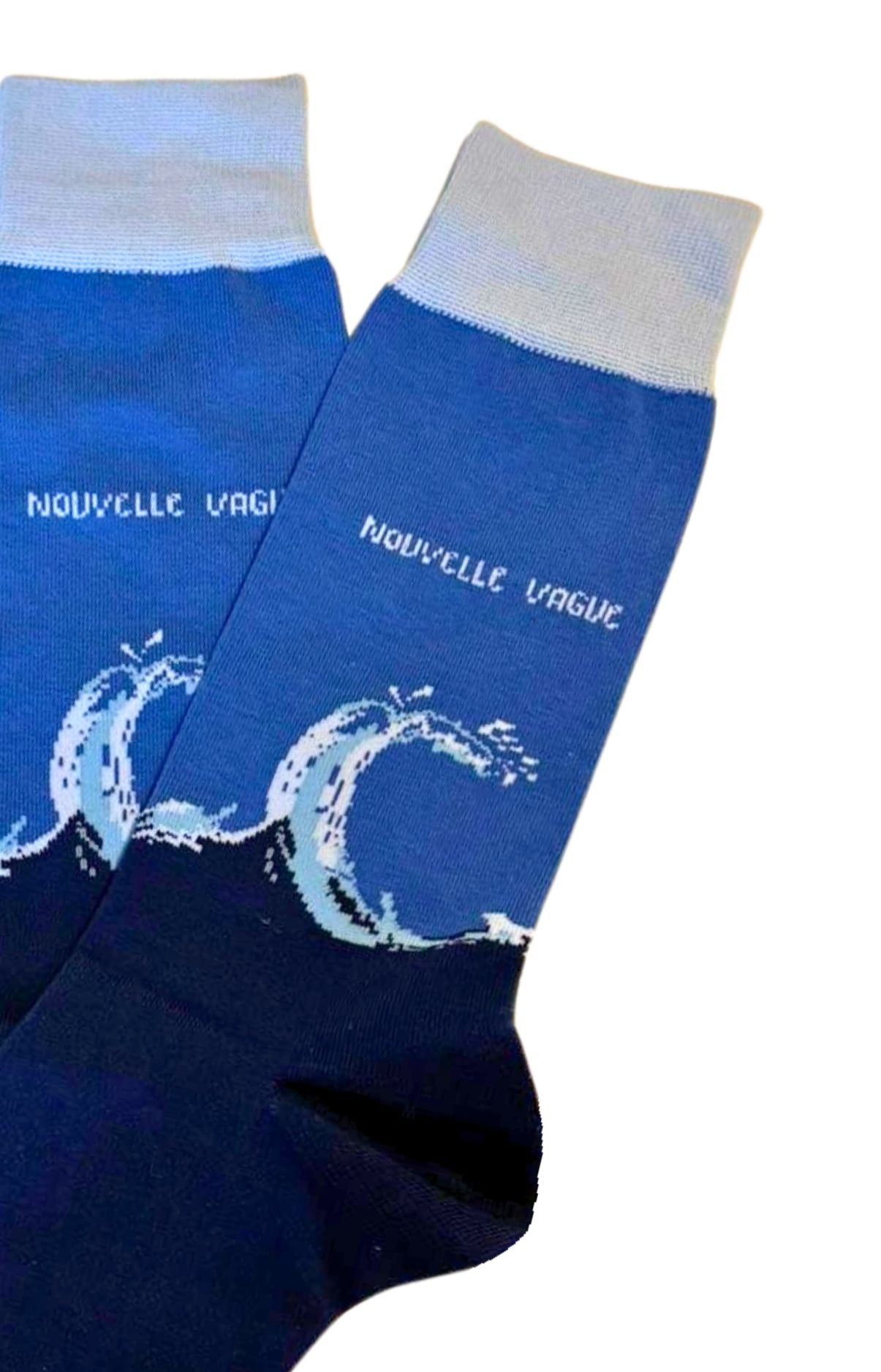 Chaussettes Homme Wave Marine et Bleu 2
