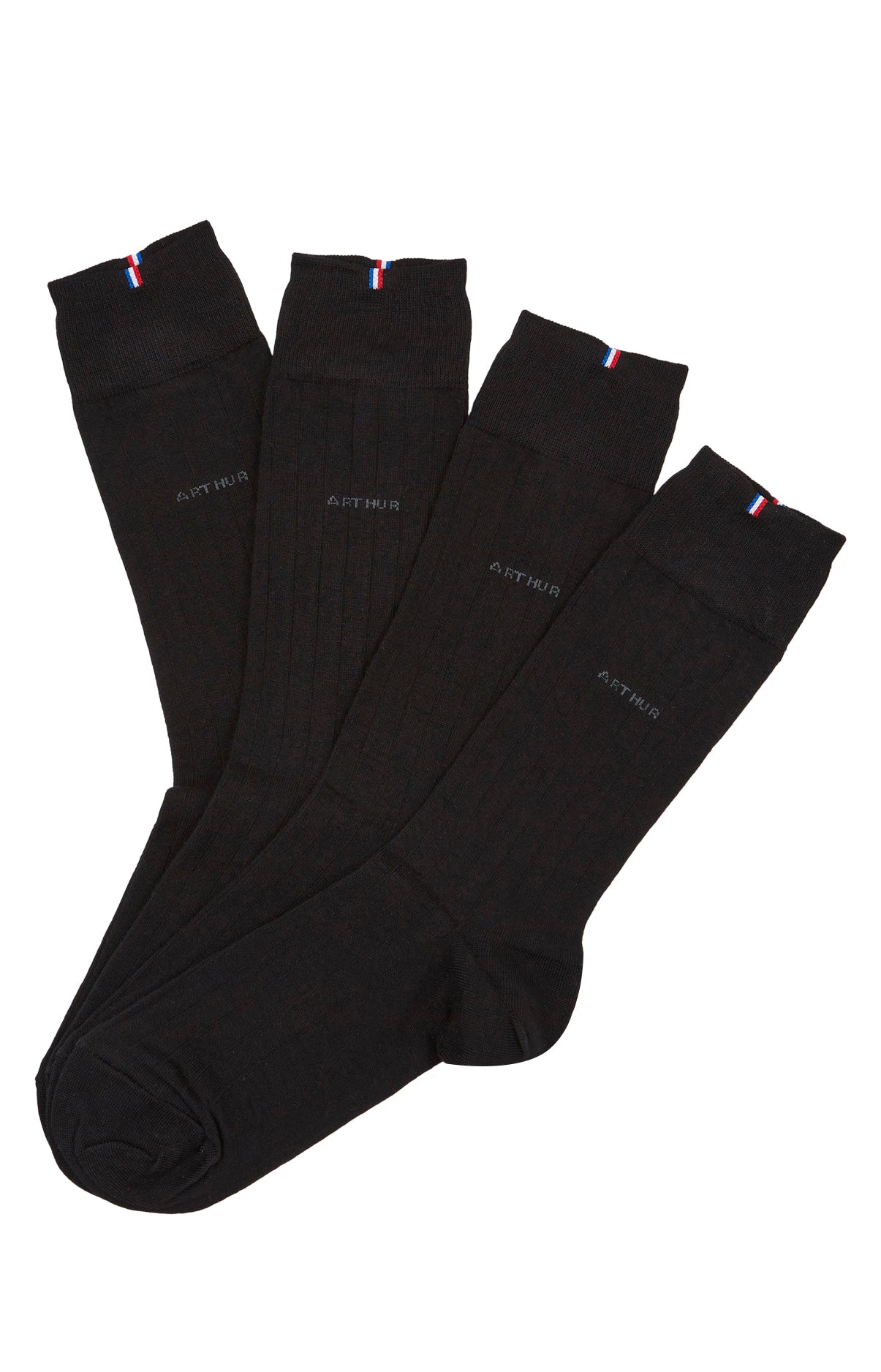 Pack 2 chaussettes Homme Bambou Noir 1