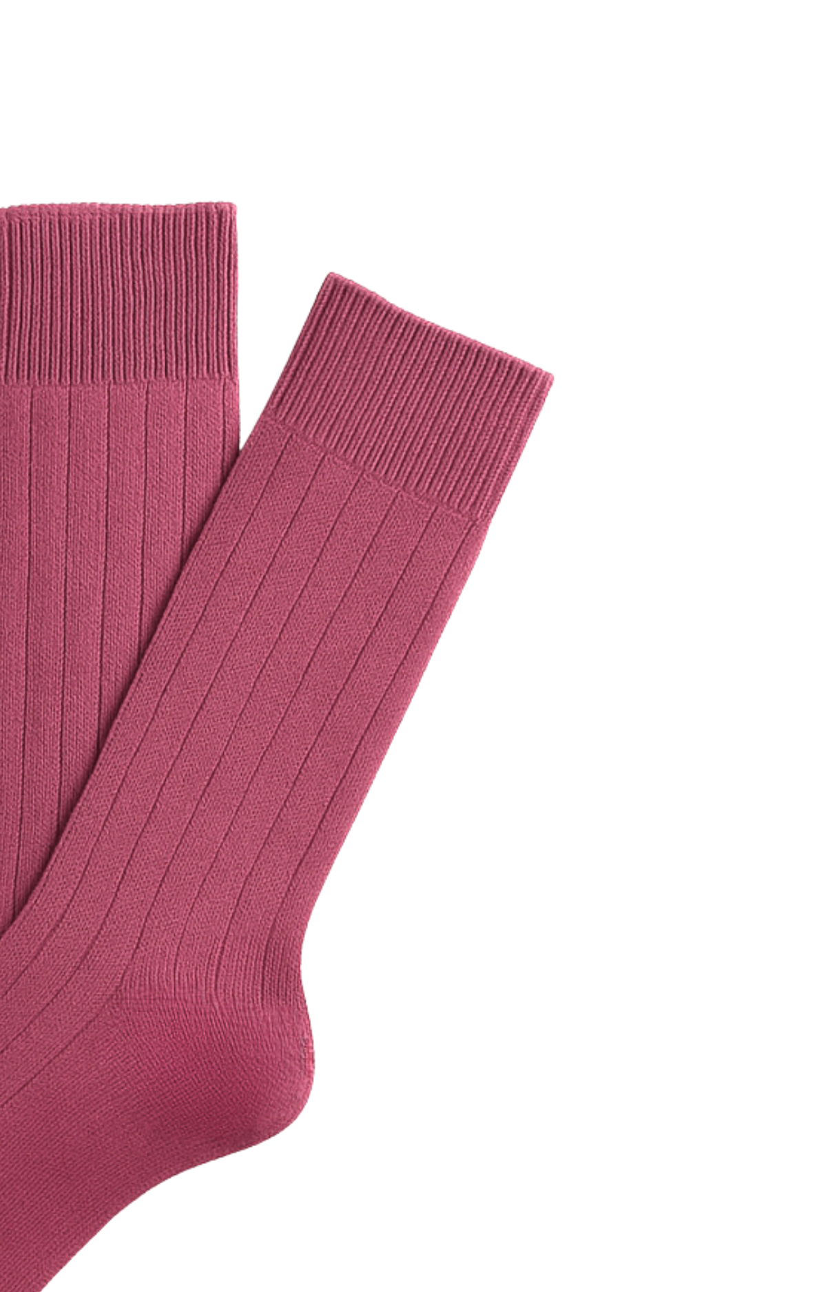 Chaussettes laine et cachemire framboise homme 2