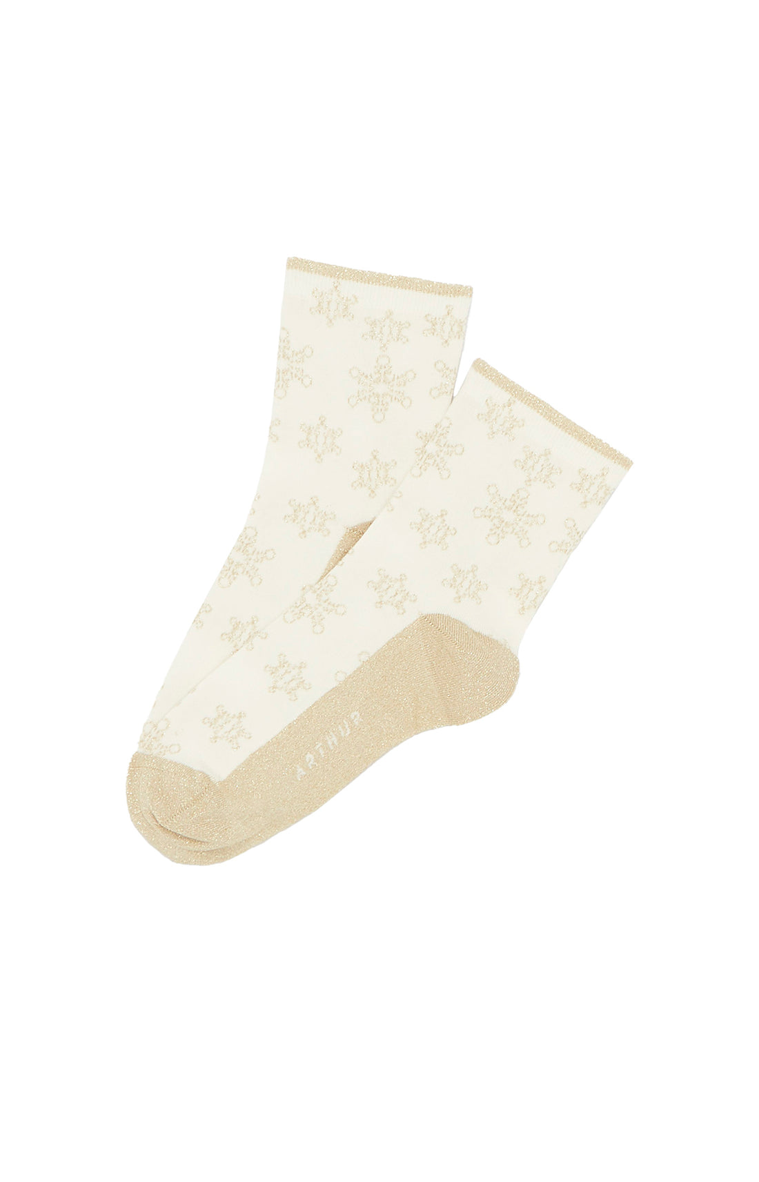 Chaussettes Femme Flocon Blanc et Ivoire 1