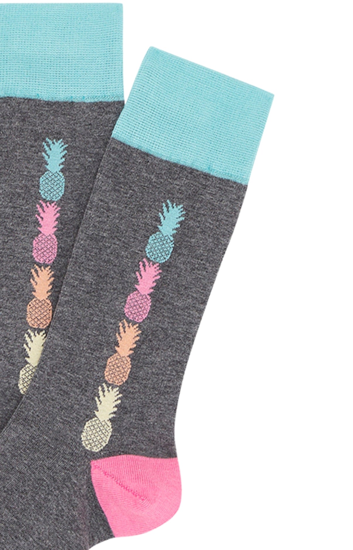 Chaussettes Homme Ananas Gris et Multicolore 10