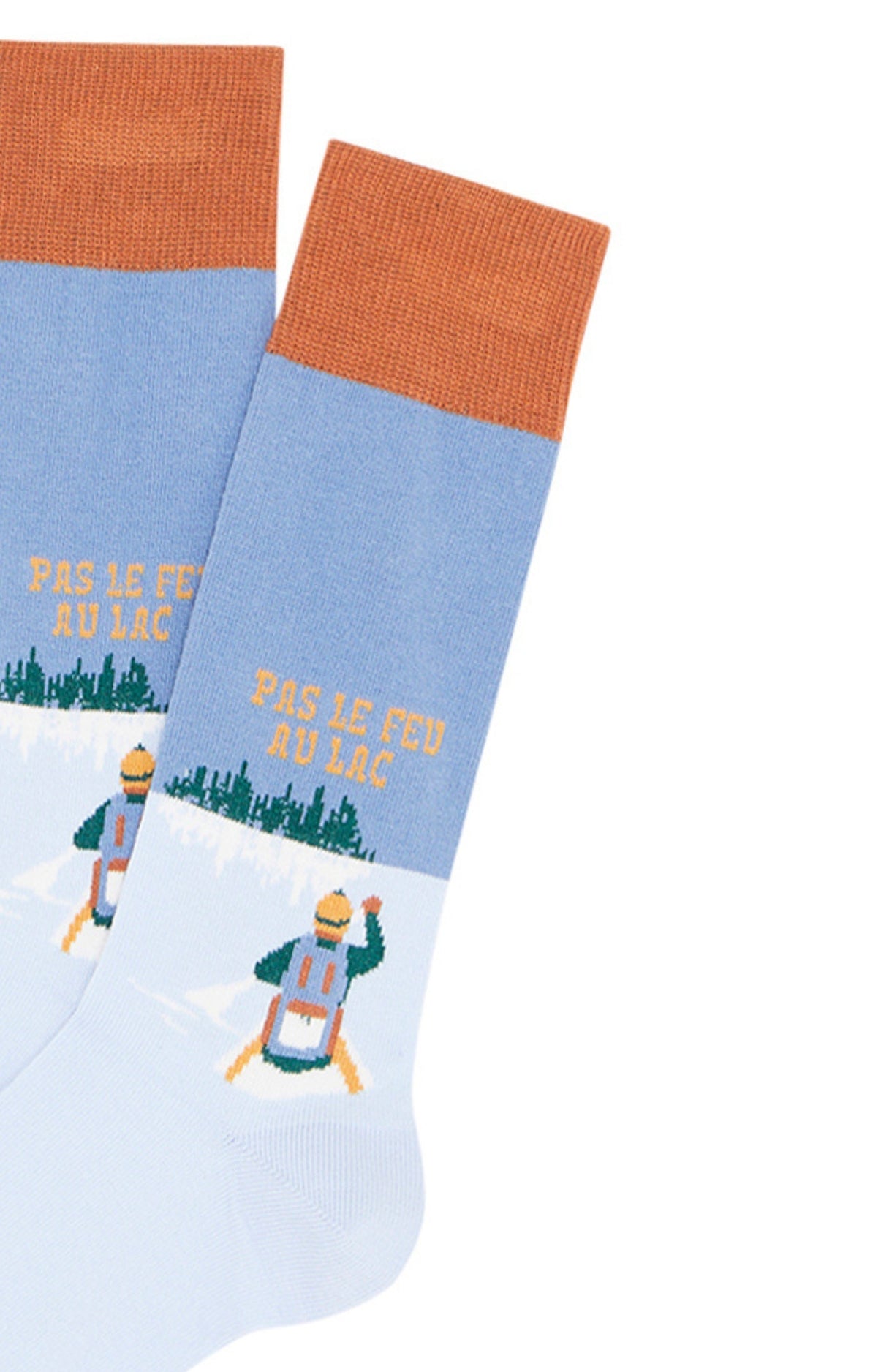 Chaussettes Homme Pas le feu au lac Bleu 2