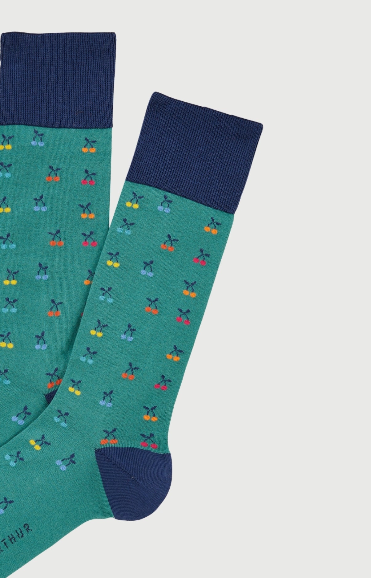 Chaussettes Homme Cerise Vert Imprimé cerises multicolores 2