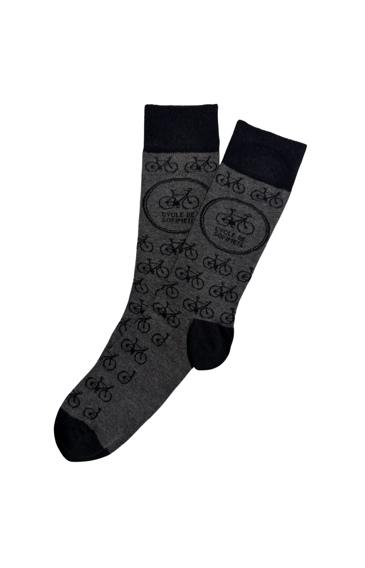Chaussettes homme gris vélo 1