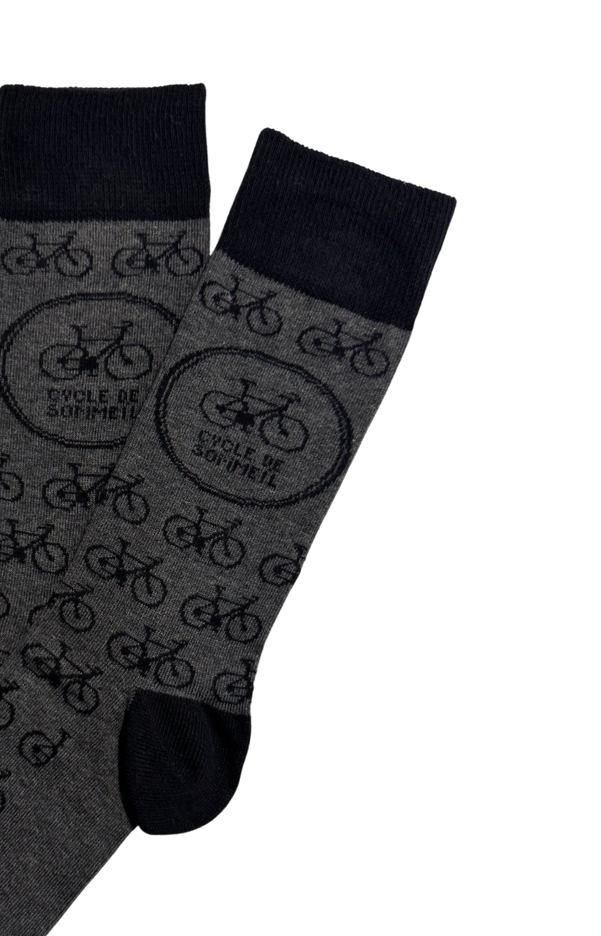 Chaussettes homme gris vélo 2