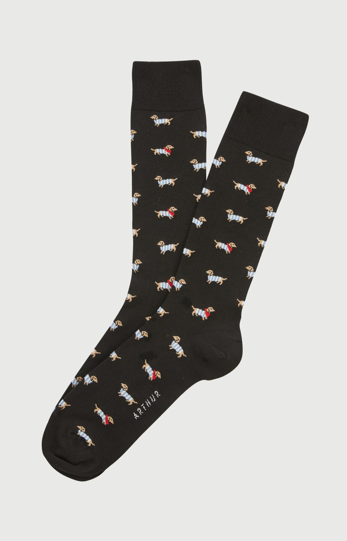 Chaussettes coton tobbie noir homme 1