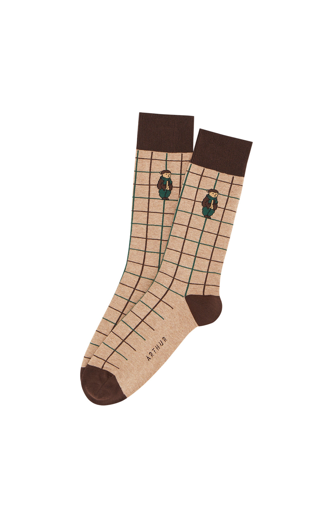 Chaussettes Homme Oliver Beige et Marron 1