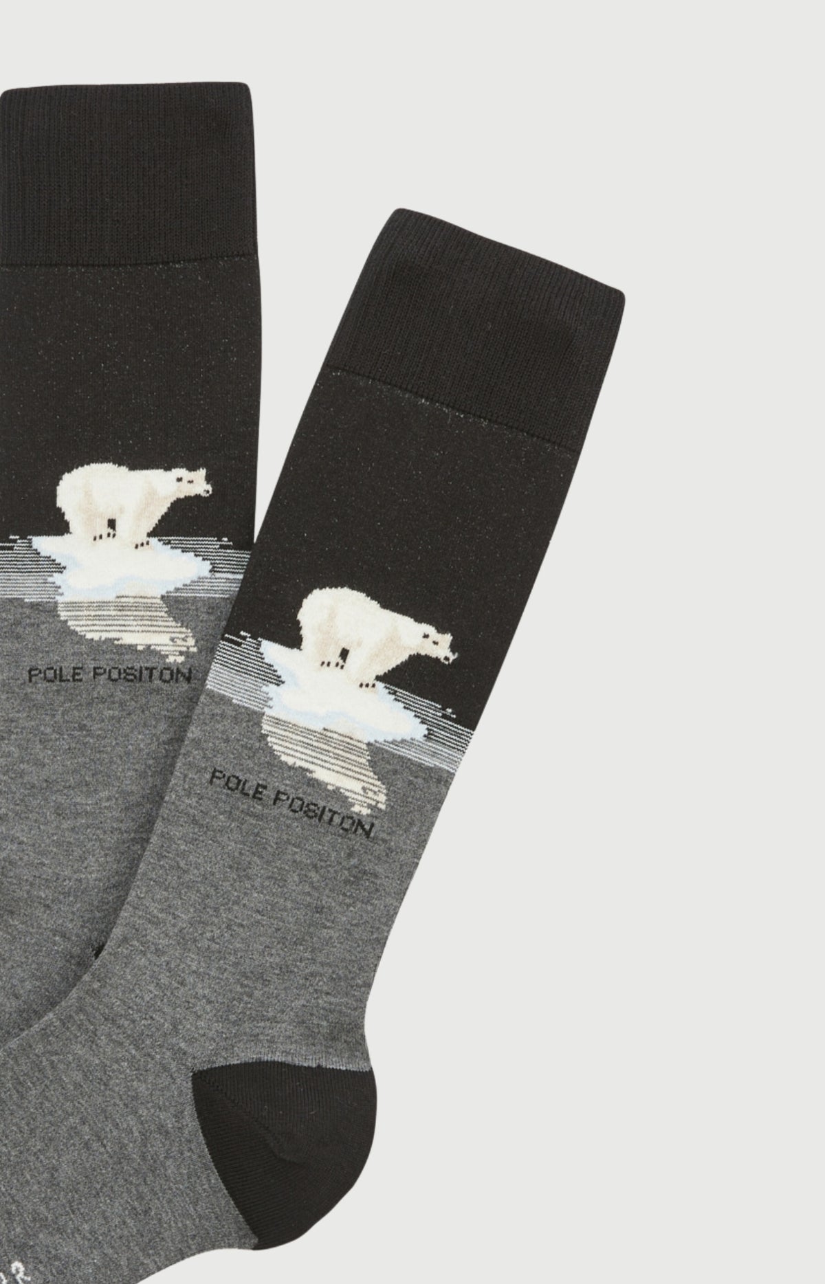 Chaussettes coton pôle position noir homme 2