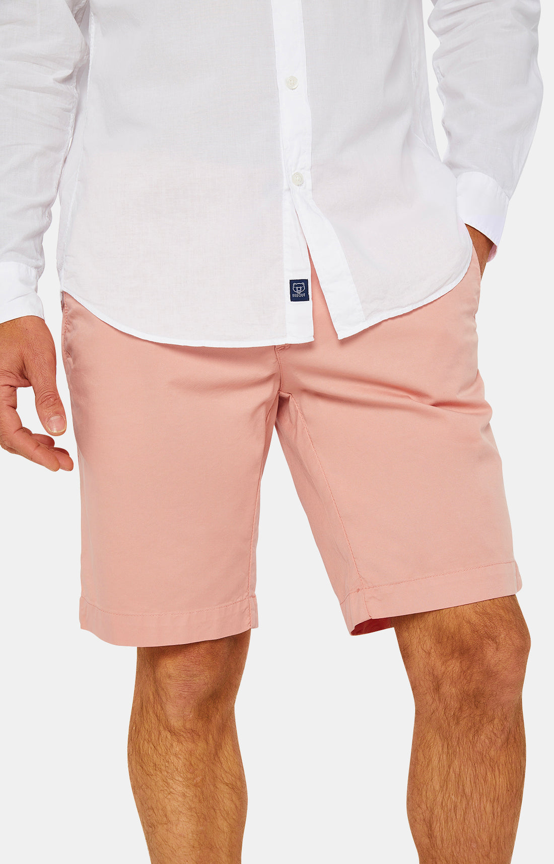 Chemise Homme manches longues Voile de coton Blanc et Ivoire 5