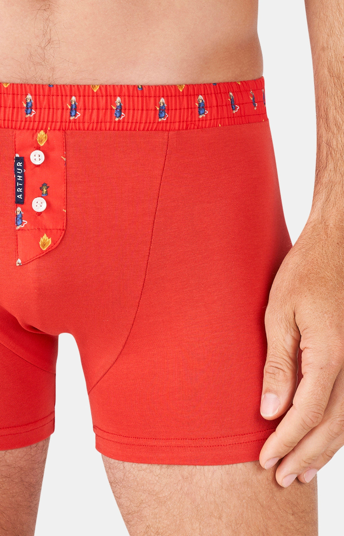 Boxer Homme club Coton Rouge 2