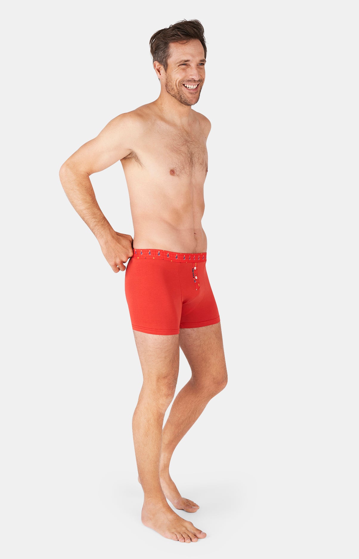 Boxer Homme club Coton Rouge 18