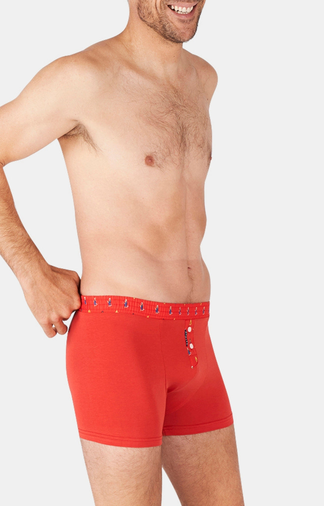 Boxer Homme club Coton Rouge 3