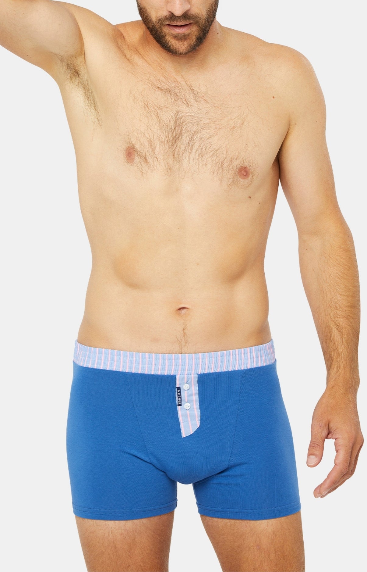 Boxer Homme Club Coton Bleu 6