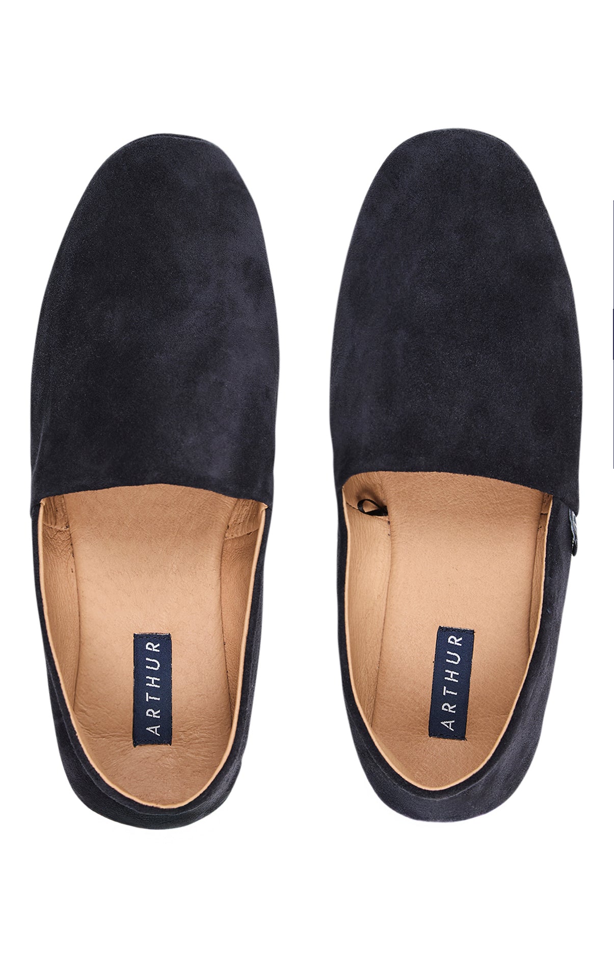 Babouches Homme Cuir Tradi Marine 2