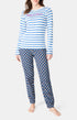 Pyjama long Femme Teddy In Paris Marine 1