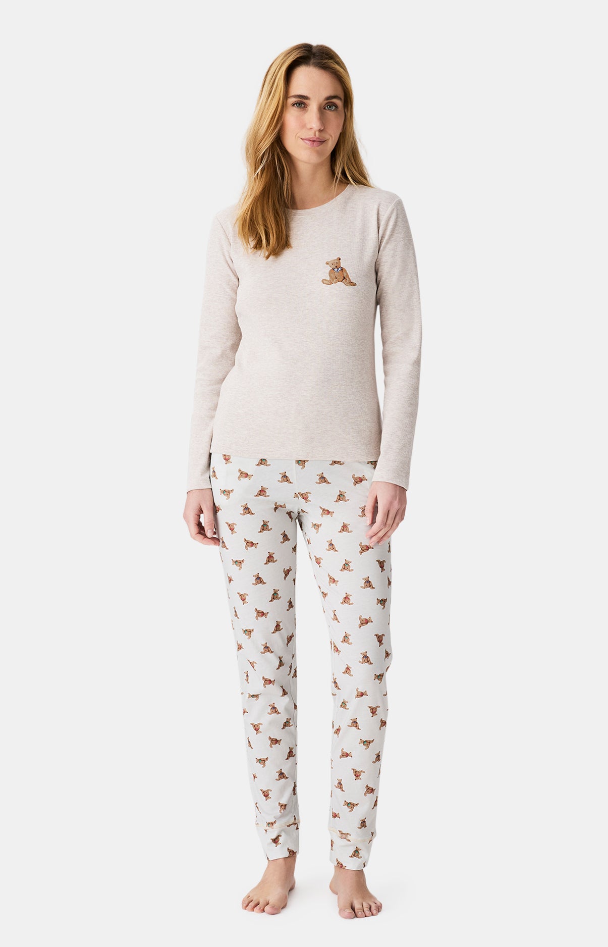 Pyjamas Femme Old Teddy IVOIRE 1