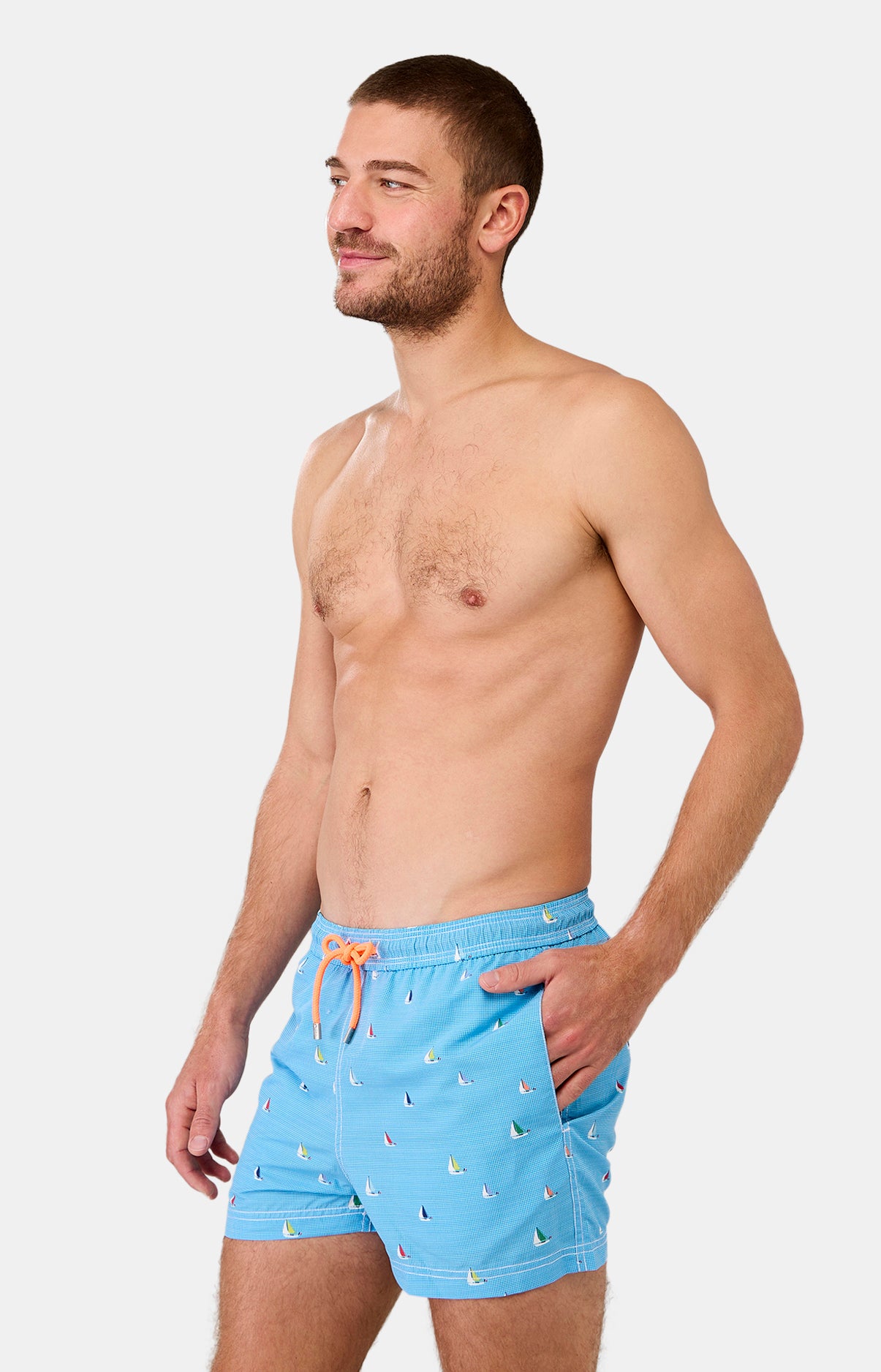 Short de bain Homme Boat Bleu 5