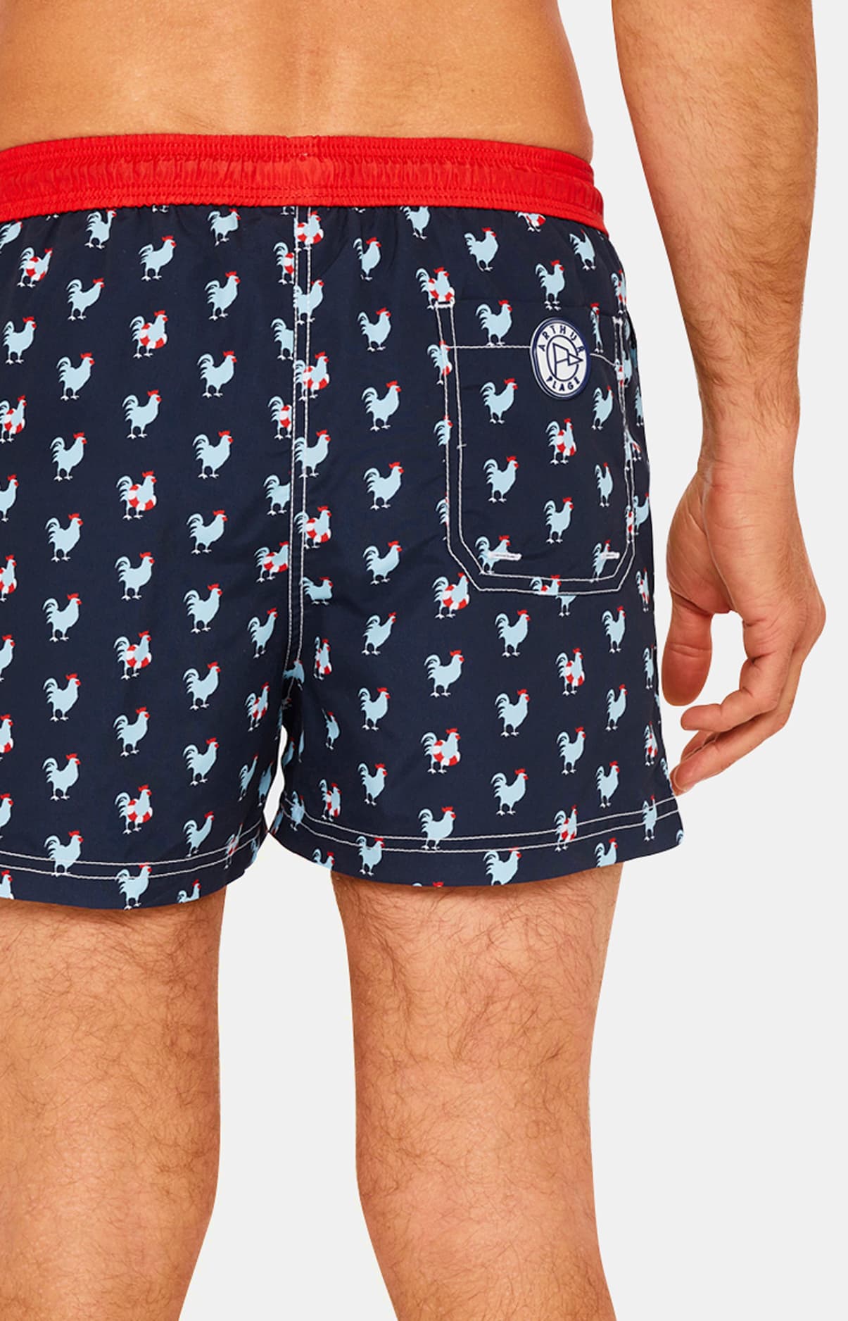 Short de bain Homme motif coq Marine 7