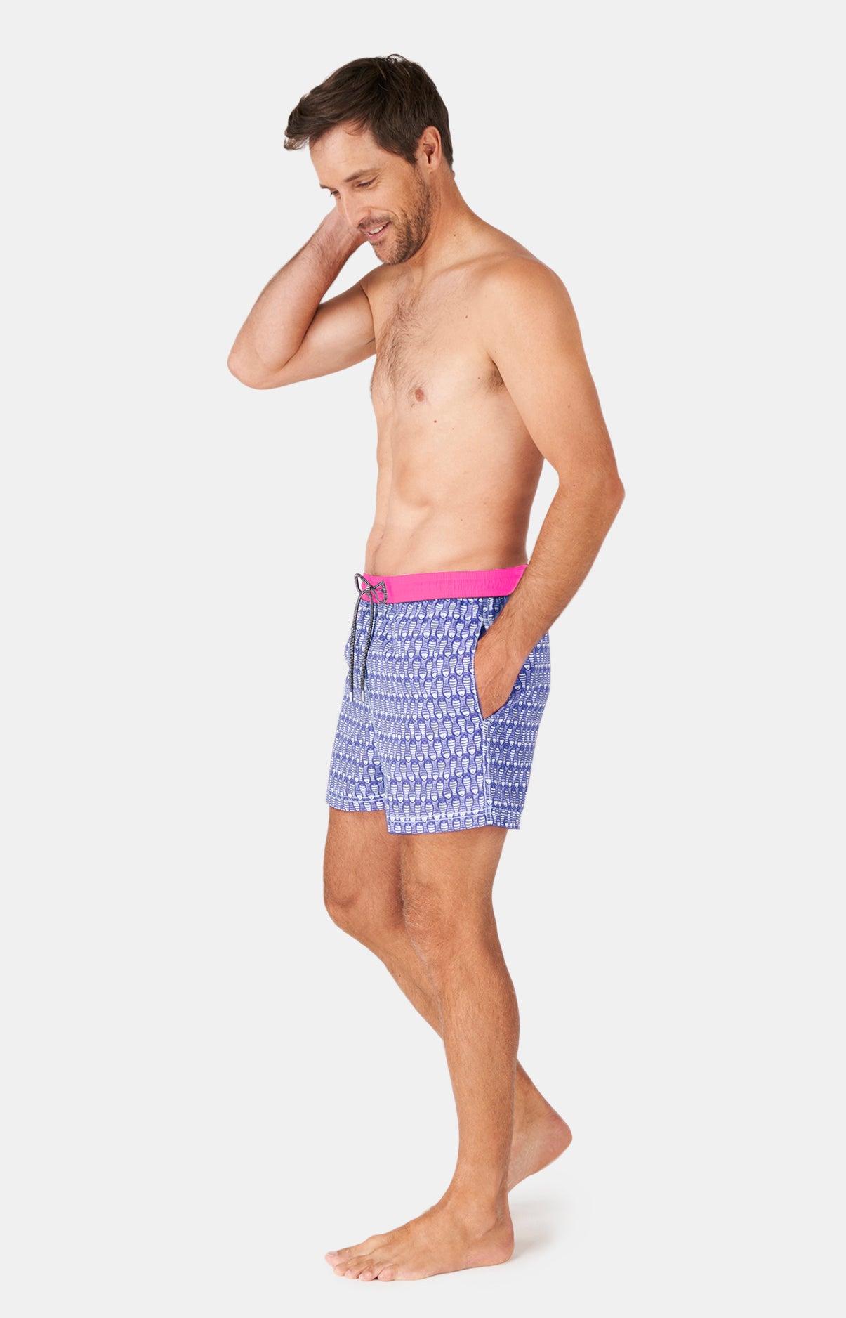Short de bain Homme Fish Bleu 11