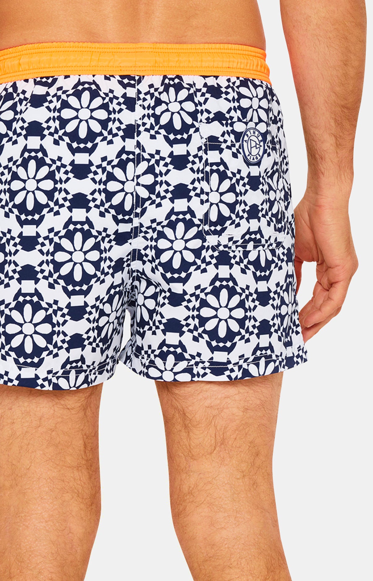 Short de bain Homme Lisbonne Blanc et Ivoire 7