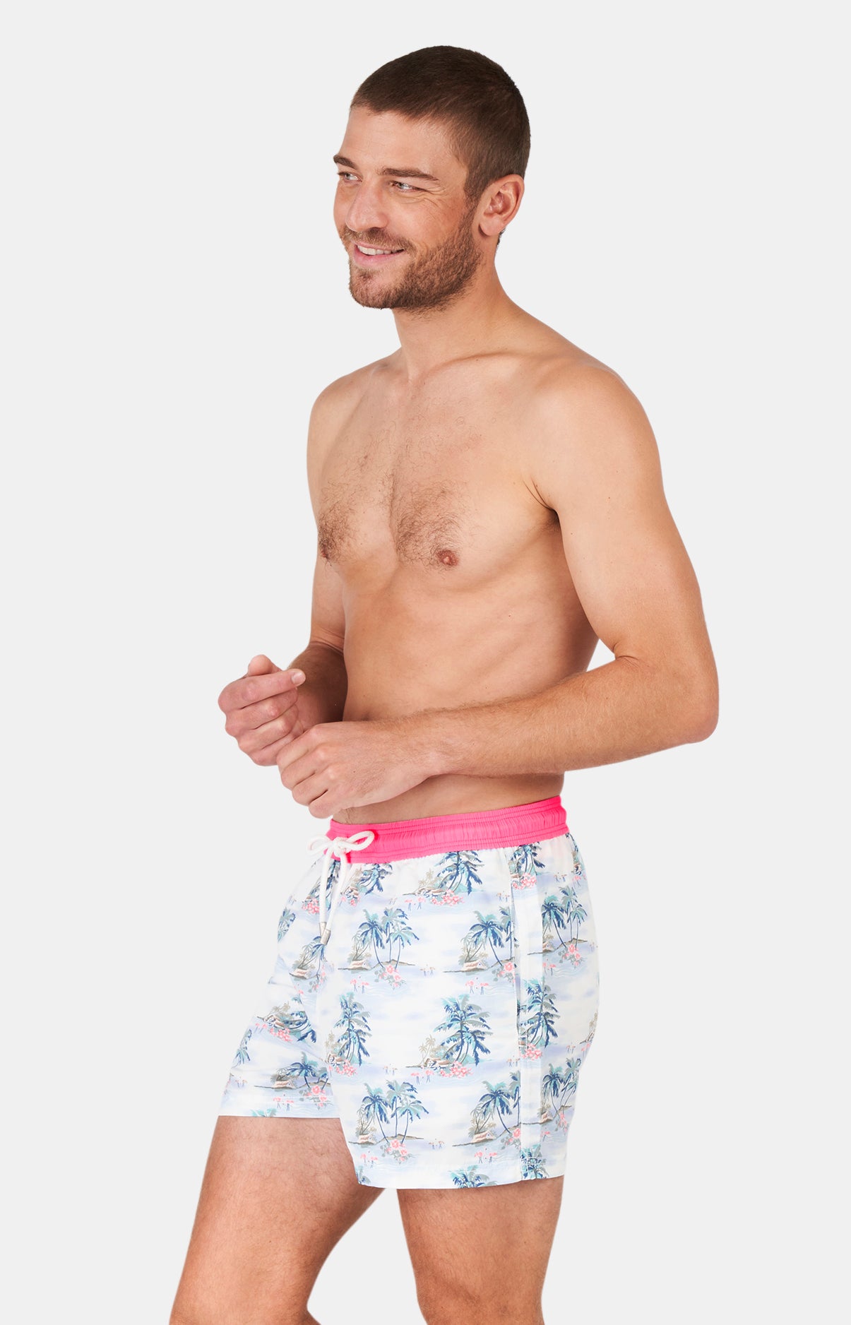 Short de bain Homme Hawai Bleu 4