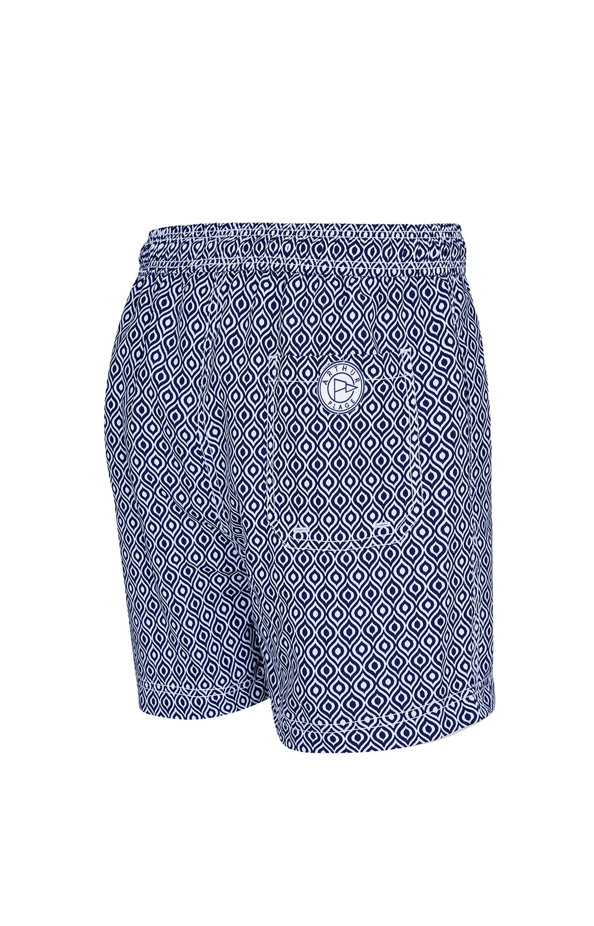 Short de bain Homme Miro Marine et Blanc 7