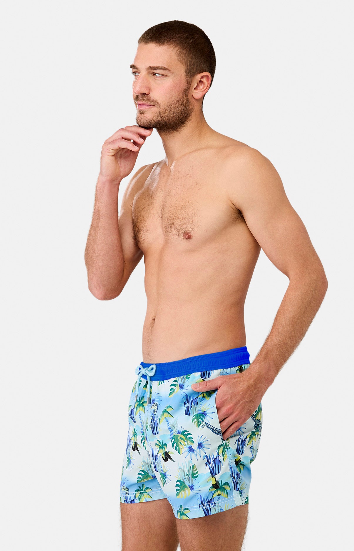 Short de bain Homme Oasif Marine et Bleu 1