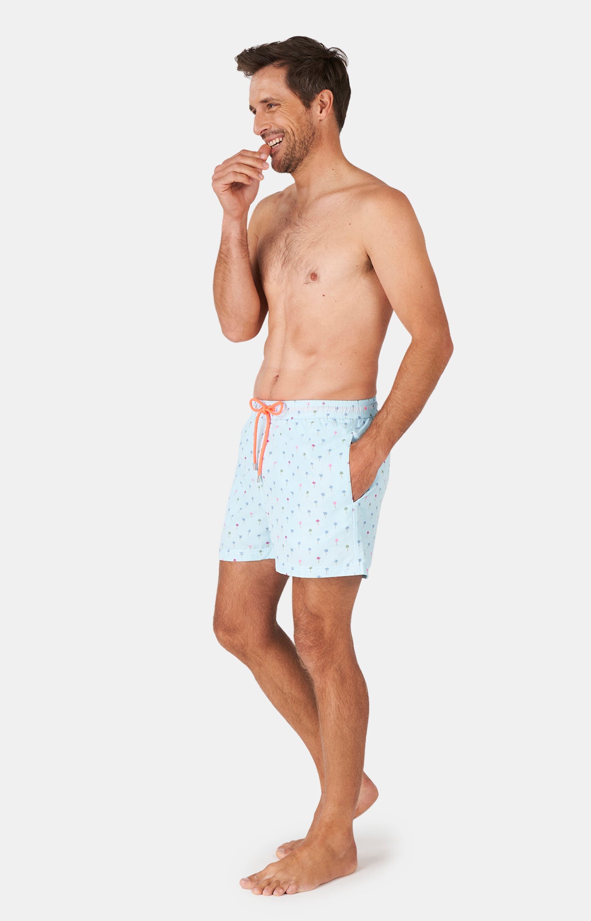 Short de bain Homme Palmier Bleu 10