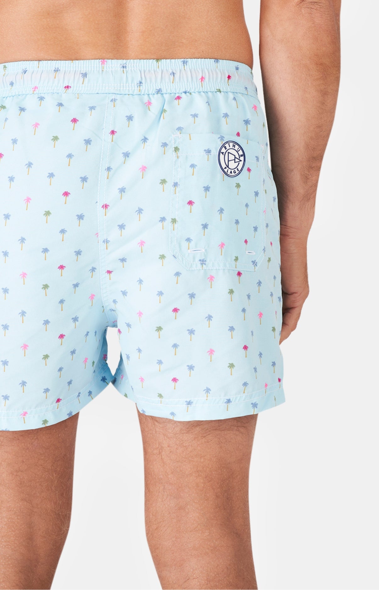 Short de bain Homme Palmier Bleu 12