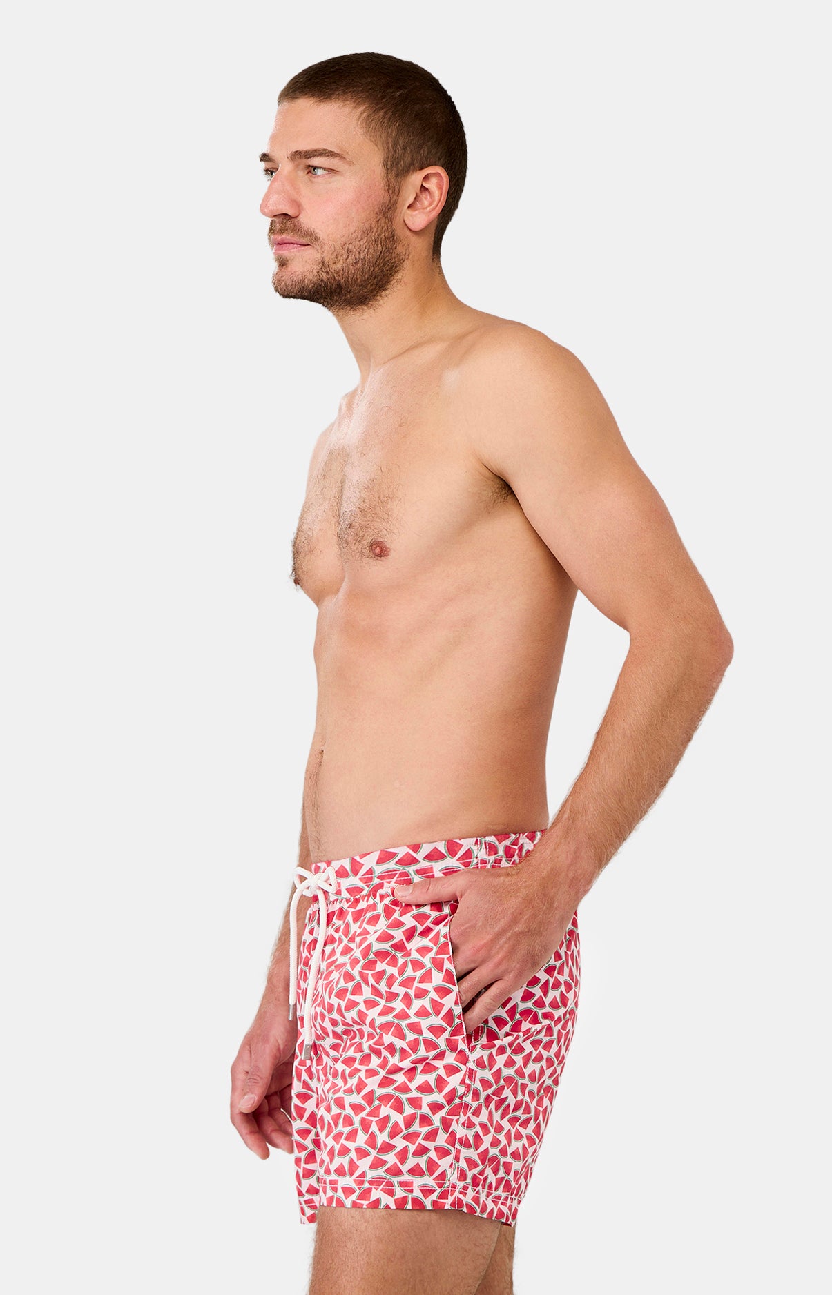 Short de bain Homme Pastèque Rouge 5