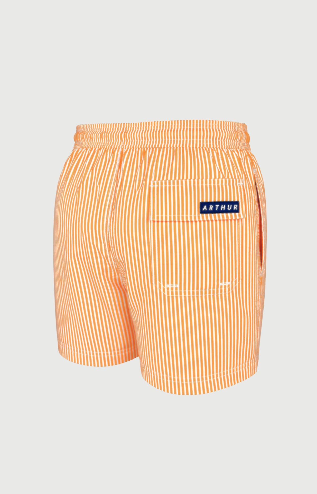 Short de bain homme Benjamin Imprimé rayures oranges et blanches 5
