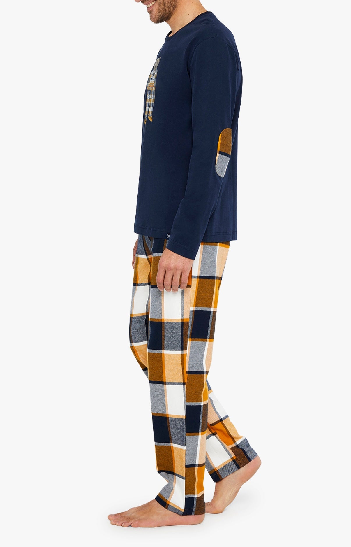 Pyjama long Homme Happy 40 Jaune 4