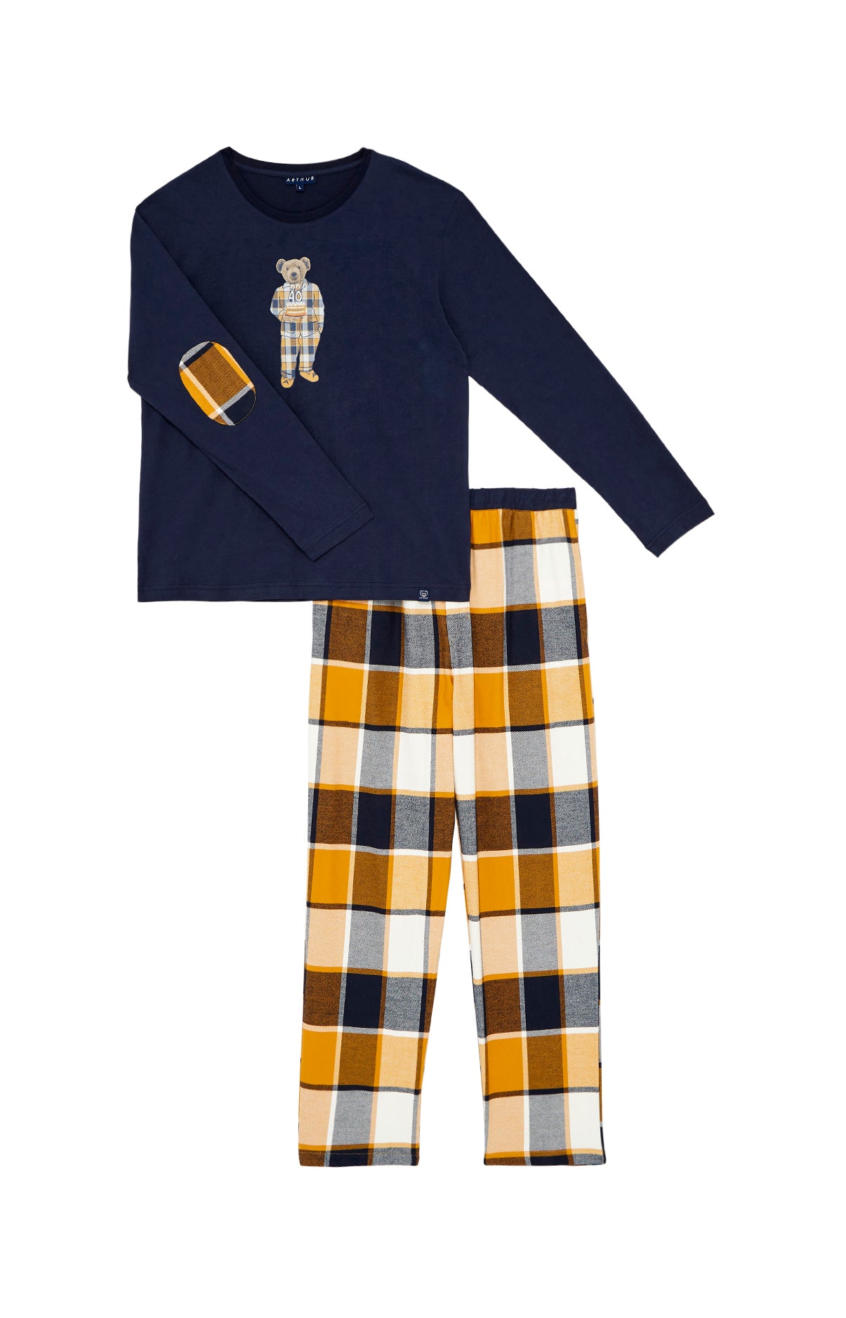 Pyjama long Homme Happy 40 Jaune 3