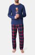 Pyjama long Femme Carreaux Yale Marine 1