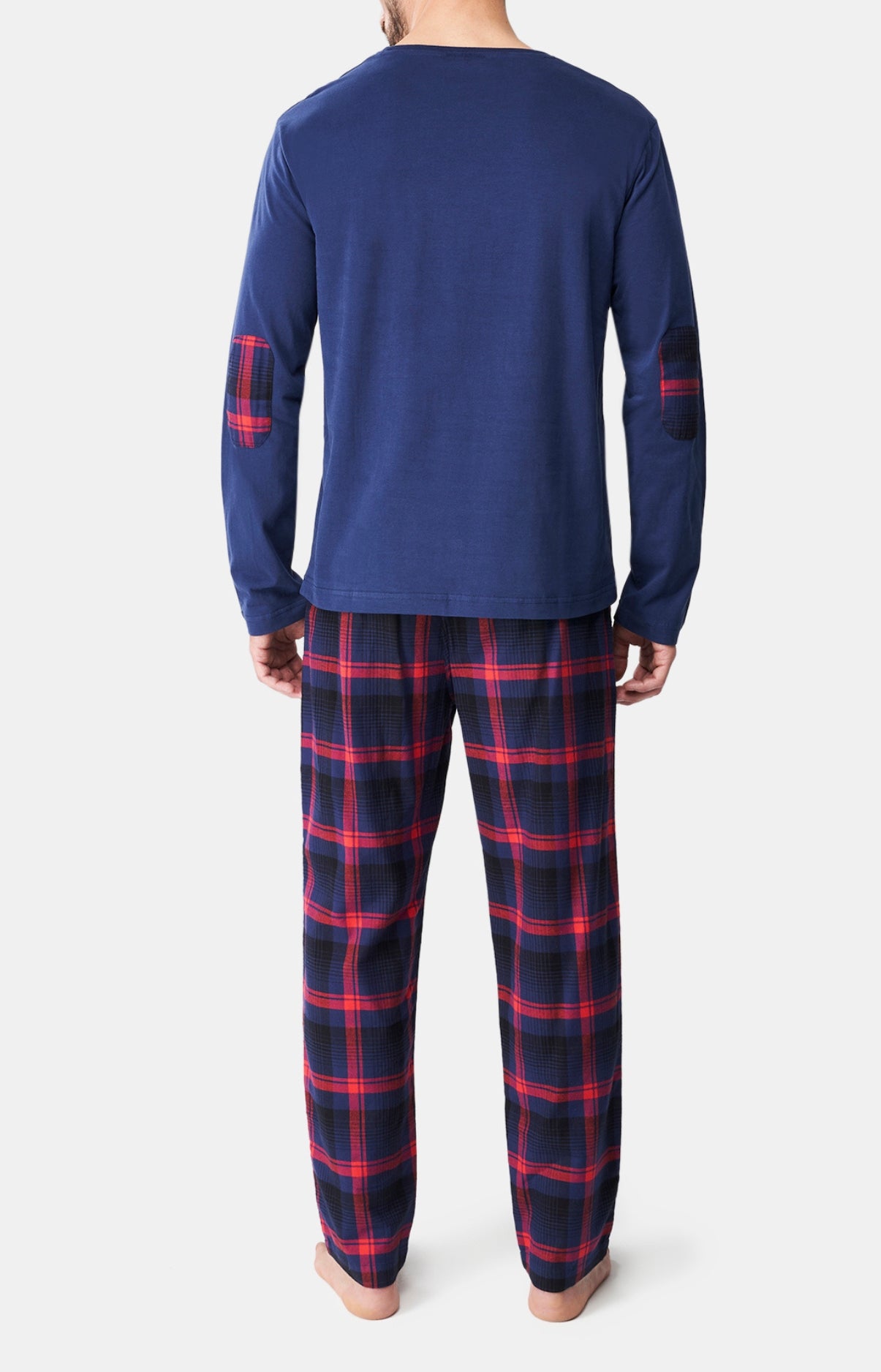 Pyjama long Femme Carreaux Yale Marine 5