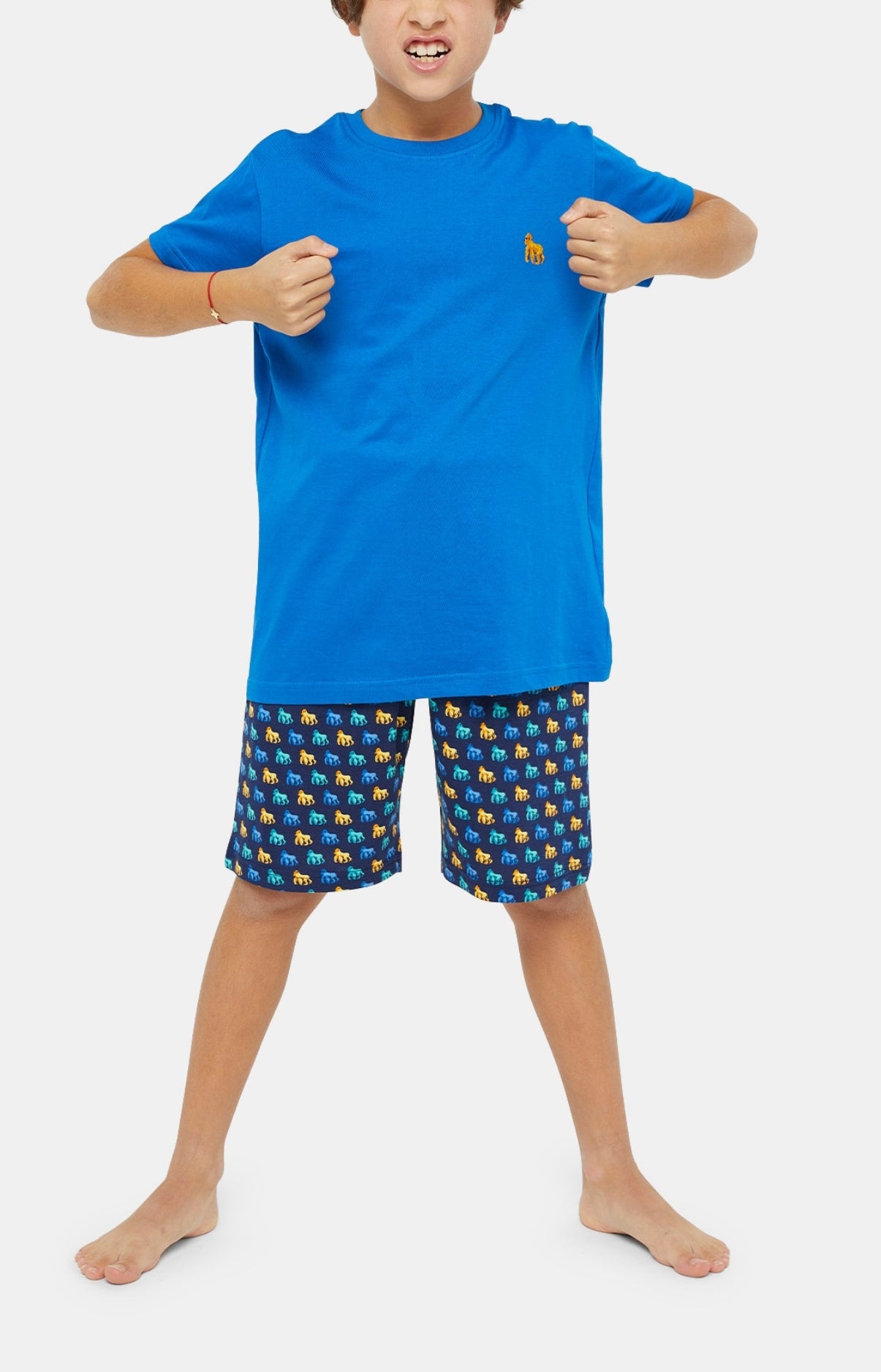 VERTBAUDET Lot Pyjama + Pyjashort Pompiers Garçon Bleu Océan 12A