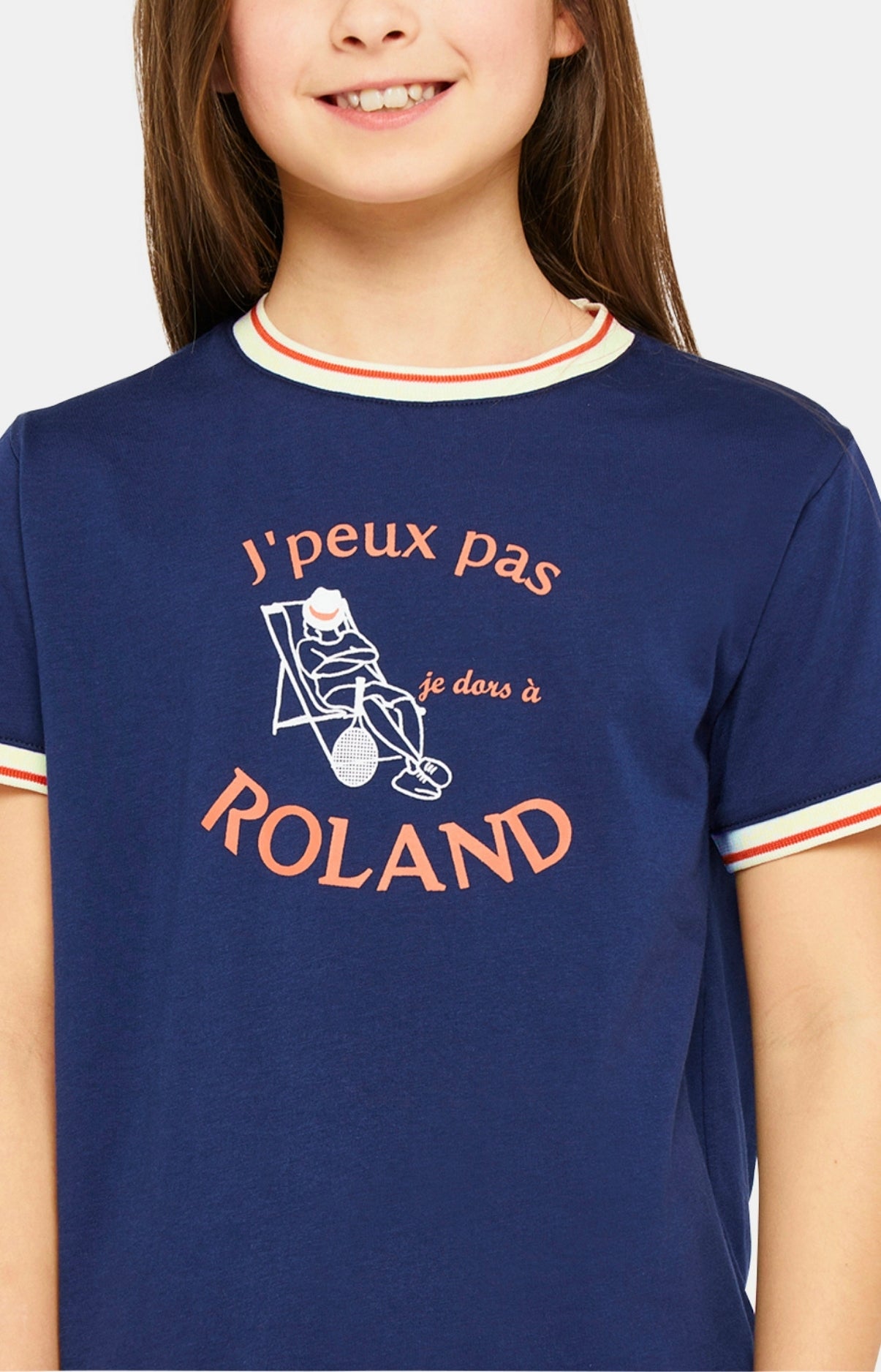 Pyjashort Enfant Roland Garros Beige et Marron 2