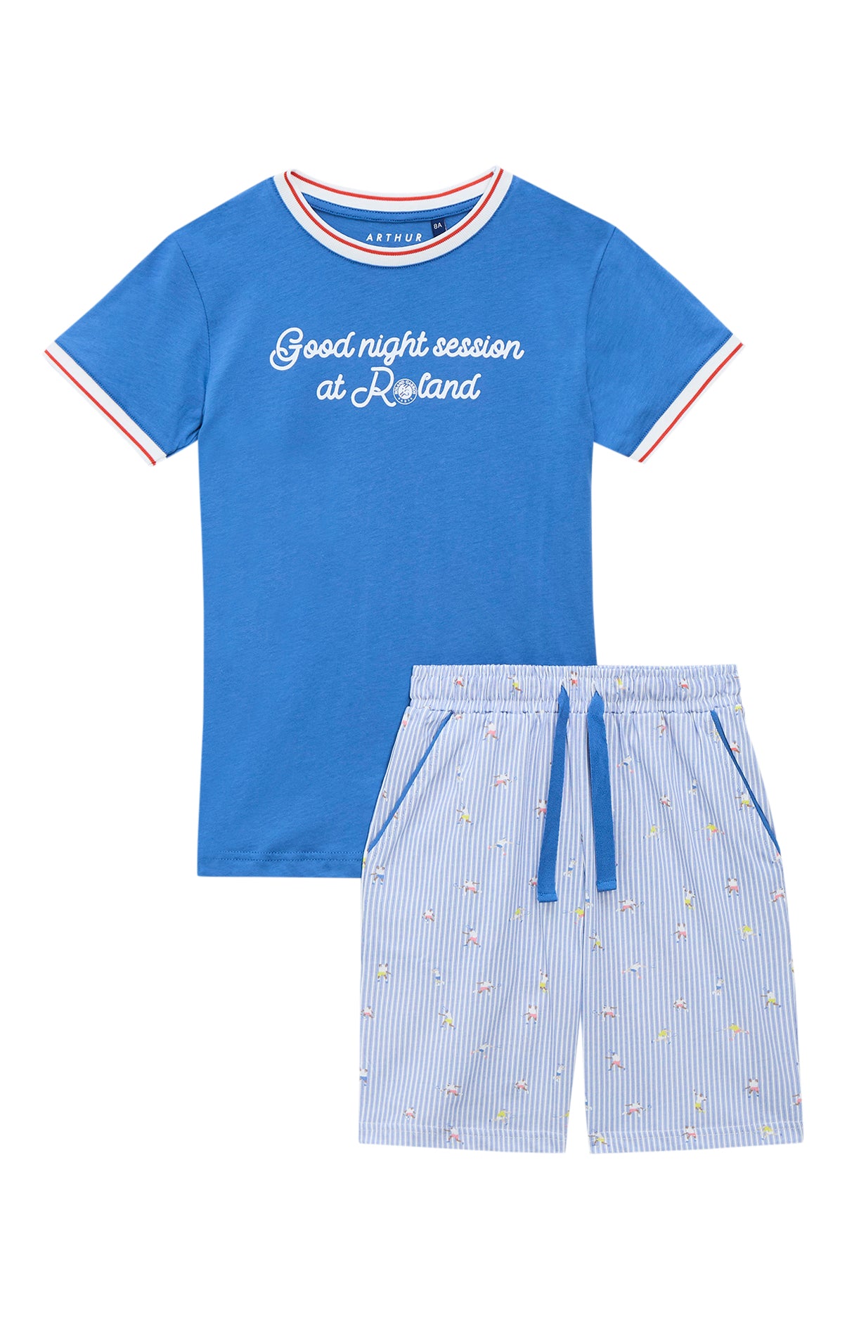 Pyjashort enfant Roland Garros tennis bleu 3
