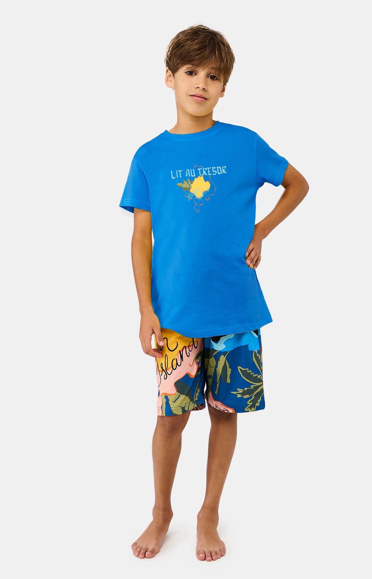 Pyjashort Enfant Arthur Island Bleu et Multicolore 5
