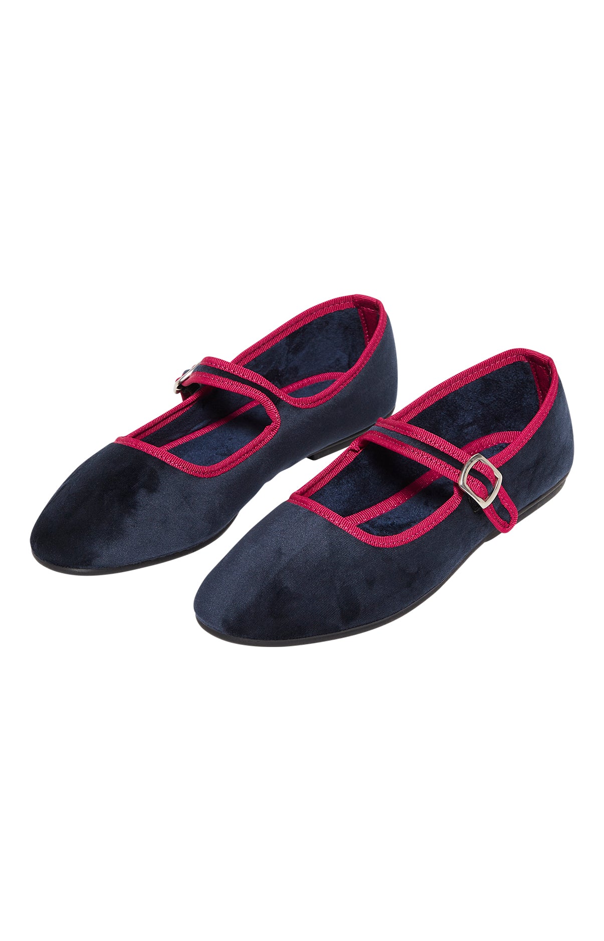 Ballerines Femme Velvet Homme Marine 1