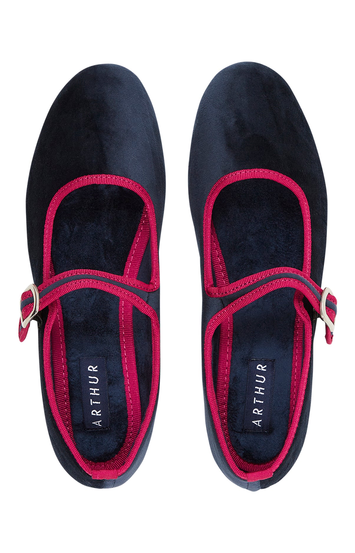 Ballerines Femme Velvet Homme Marine 2