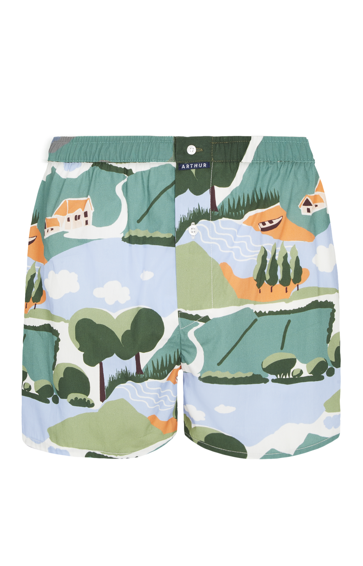 Caleçon classique Homme Campagne Vert 3